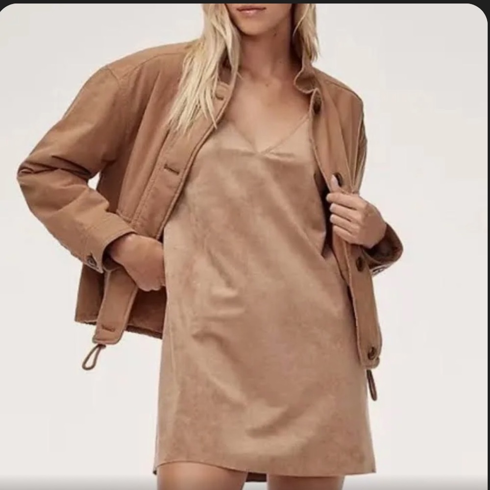 Wilfred Free Faux Microsuede Mini Dress